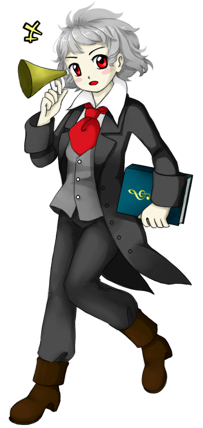 ludwig van beethoven (original and 1 more) drawn by flandre495