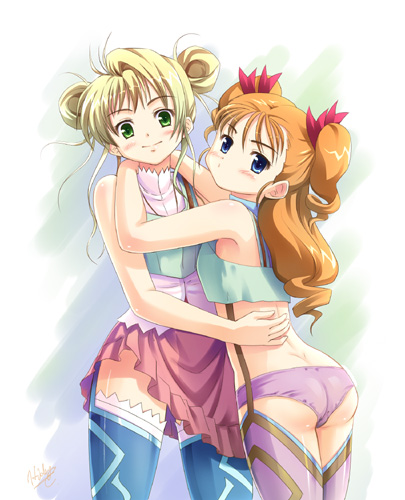 aeru and floe (simoun) drawn by atmp1009 and tougarashi_hideyu
