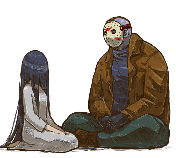 yamamura sadako and jason voorhees (the ring and 1 more) drawn by outsuki