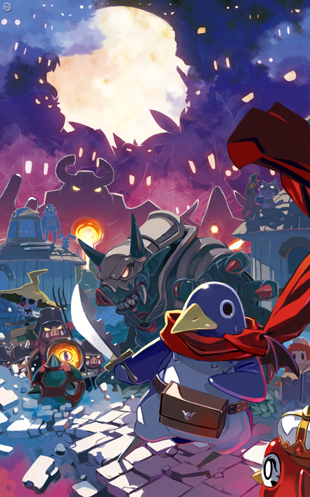 etna, prinny, saber kitty, and orc (disgaea and 2 more) drawn by harada_takehito