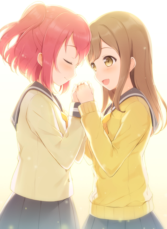 kunikida hanamaru and kurosawa ruby (love live! and 1 more) drawn by 6u_(eternal_land)