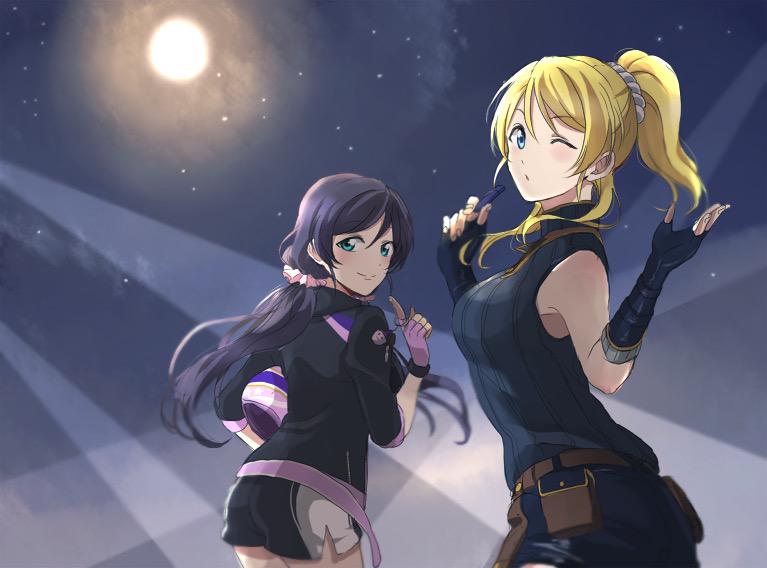 tojo nozomi and ayase eli (love live! and 2 more) drawn by inaho_(assanmiho)