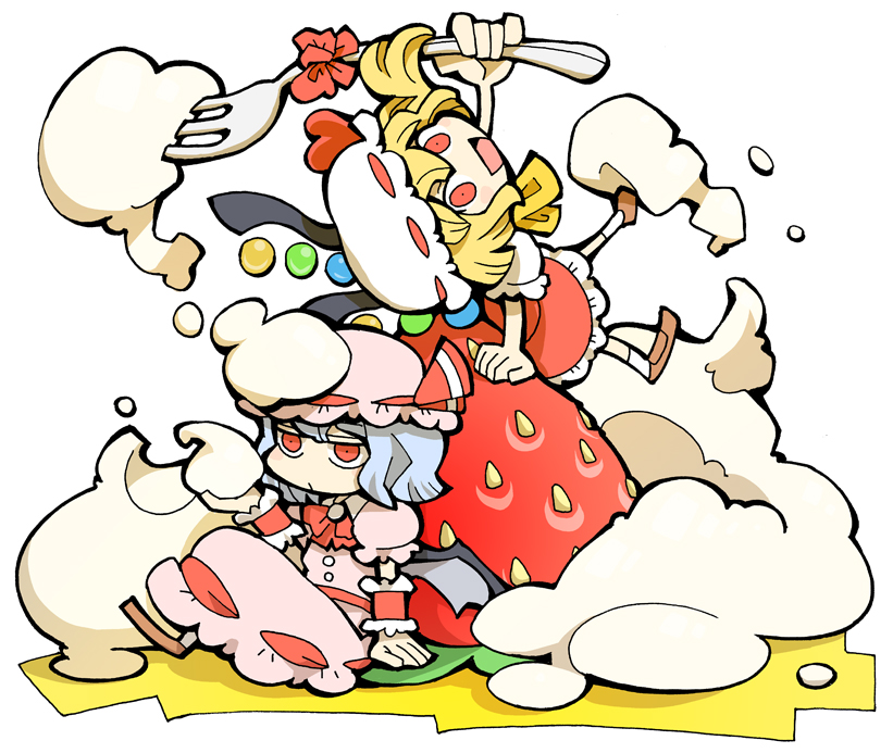 remilia scarlet and flandre scarlet (touhou) drawn by hounori