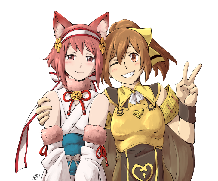 sakura and delthea (fire emblem and 3 more) drawn by dlanon
