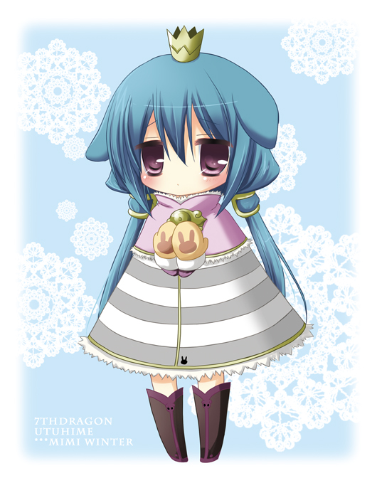 princess and momomeno (7th dragon) drawn by aono_ribbon