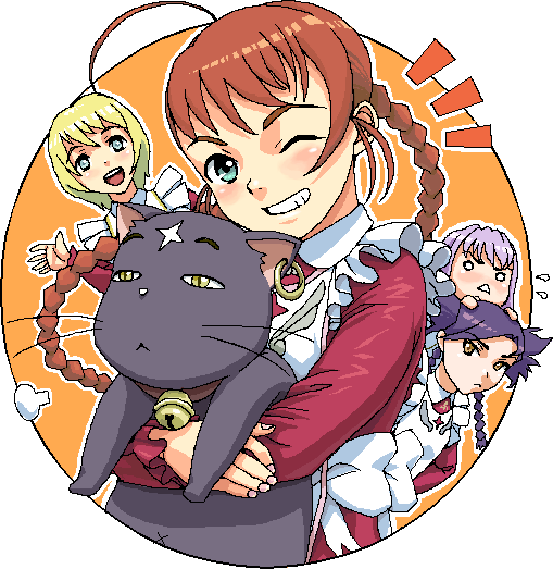 arika yumemiya, nina wang, erstin ho, mashiro blan de windbloom, and mikoto (my-otome) drawn by nigou