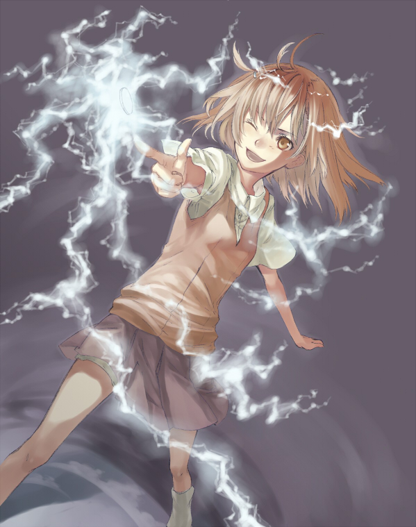 misaka mikoto (toaru majutsu no index and 1 more) drawn by tautiki