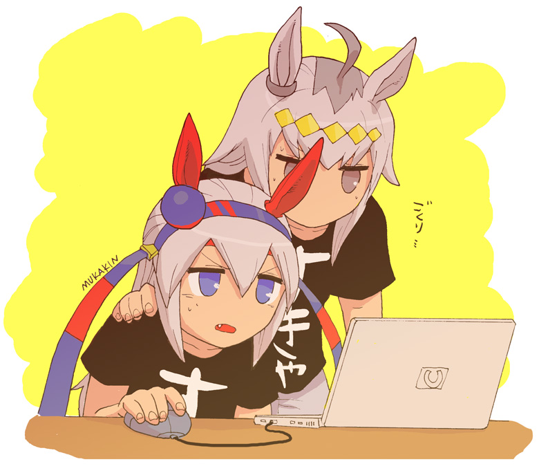 oguri cap and tamamo cross (umamusume) drawn by mukakin