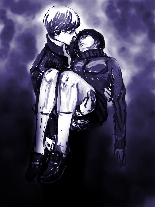 narukami yu and satonaka chie (persona and 1 more) drawn by asahijima