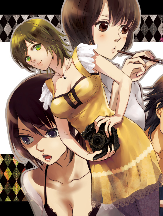 asou misaki, minazuki ruka, tsukimori madoka, and kirishima choushiro (fatal frame and 1 more) drawn by nazumi_(sepaseri)