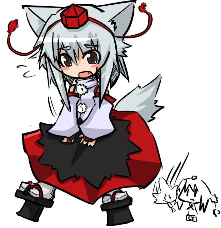 shameimaru aya and inubashiri momiji (touhou) drawn by raito_(itoraito)
