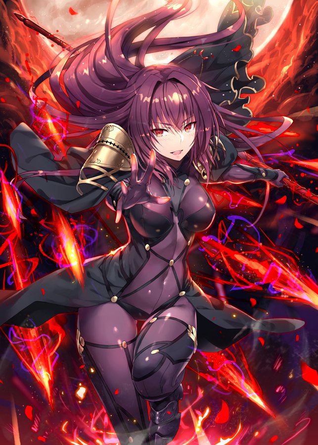scathach (fate and 1 more) drawn by gabiran