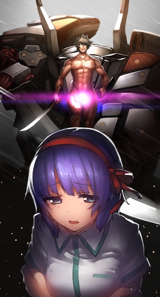 shirahane yukina and ouma kennosuke tokisada (kuromukuro) drawn by tef
