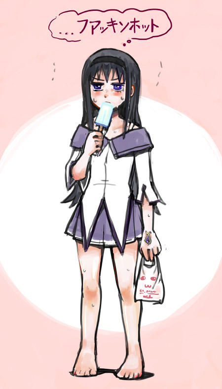akemi homura and kyubey (mahou shoujo madoka magica and 1 more) drawn by silverxp