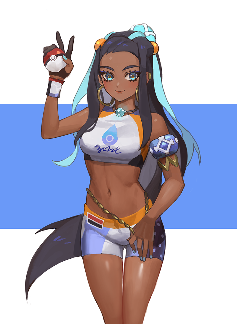 nessa (pokemon and 1 more) drawn by in_(hmq1543)