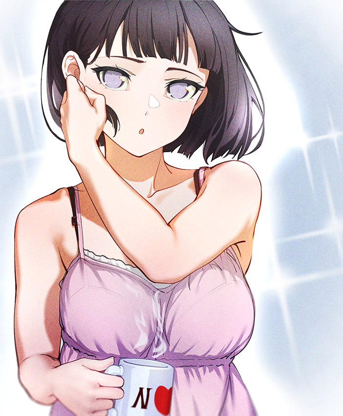 hyuuga hinata (naruto and 1 more) drawn by c-eye