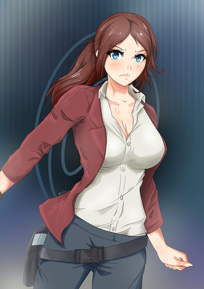 claire redfield (original and 3 more) drawn by keikyu_(tiltedcube)