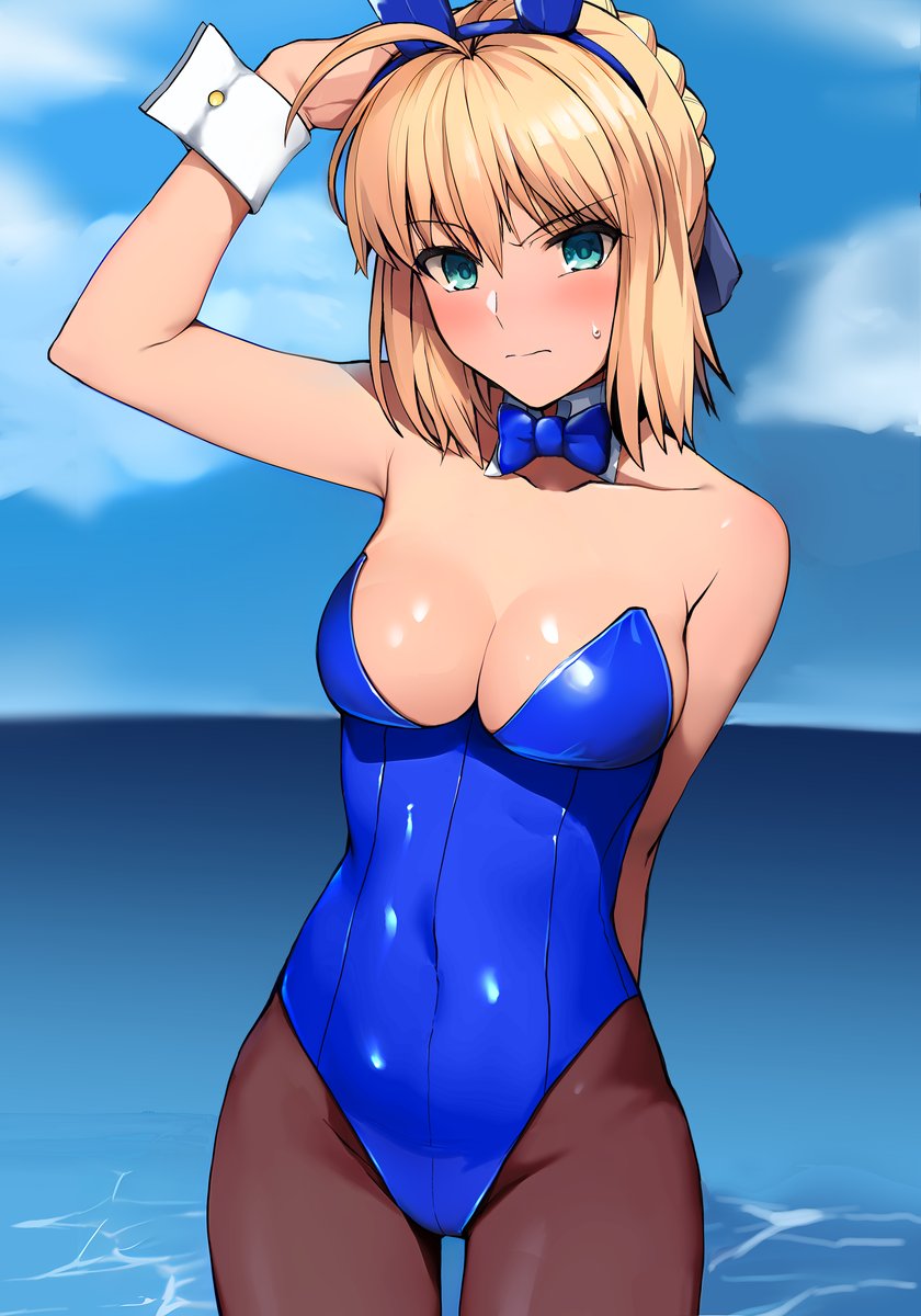 artoria pendragon and saber (fate and 1 more) drawn by haruhisky