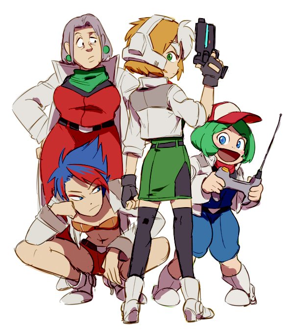 fox mccloud, falco lombardi, slippy toad, and peppy hare (star fox) drawn by motohashi_mari