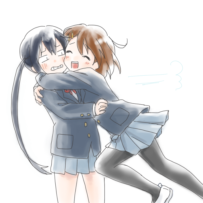 nakano azusa and hirasawa yui (k-on!) drawn by ronti