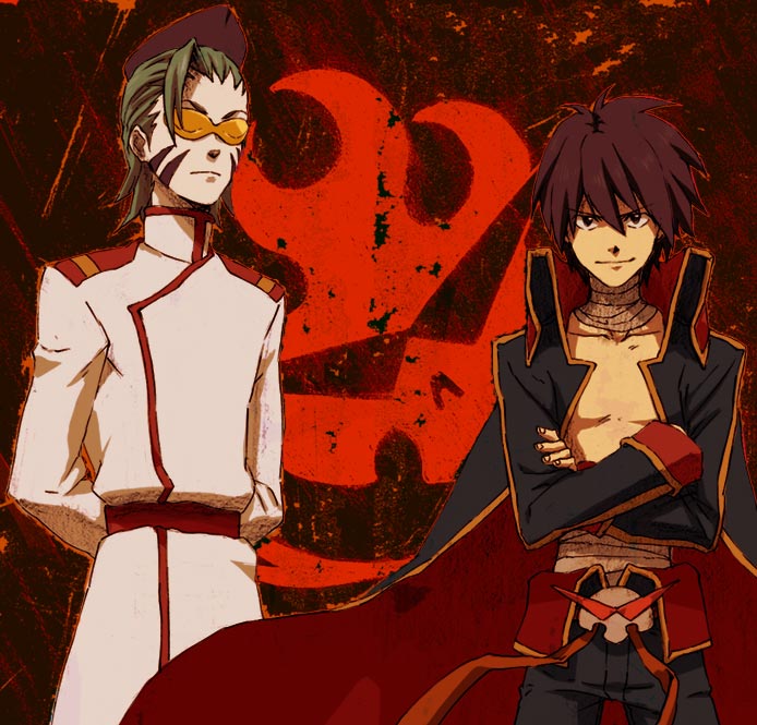 simon, boota, and garlock simon (tengen toppa gurren lagann) drawn by ritsu