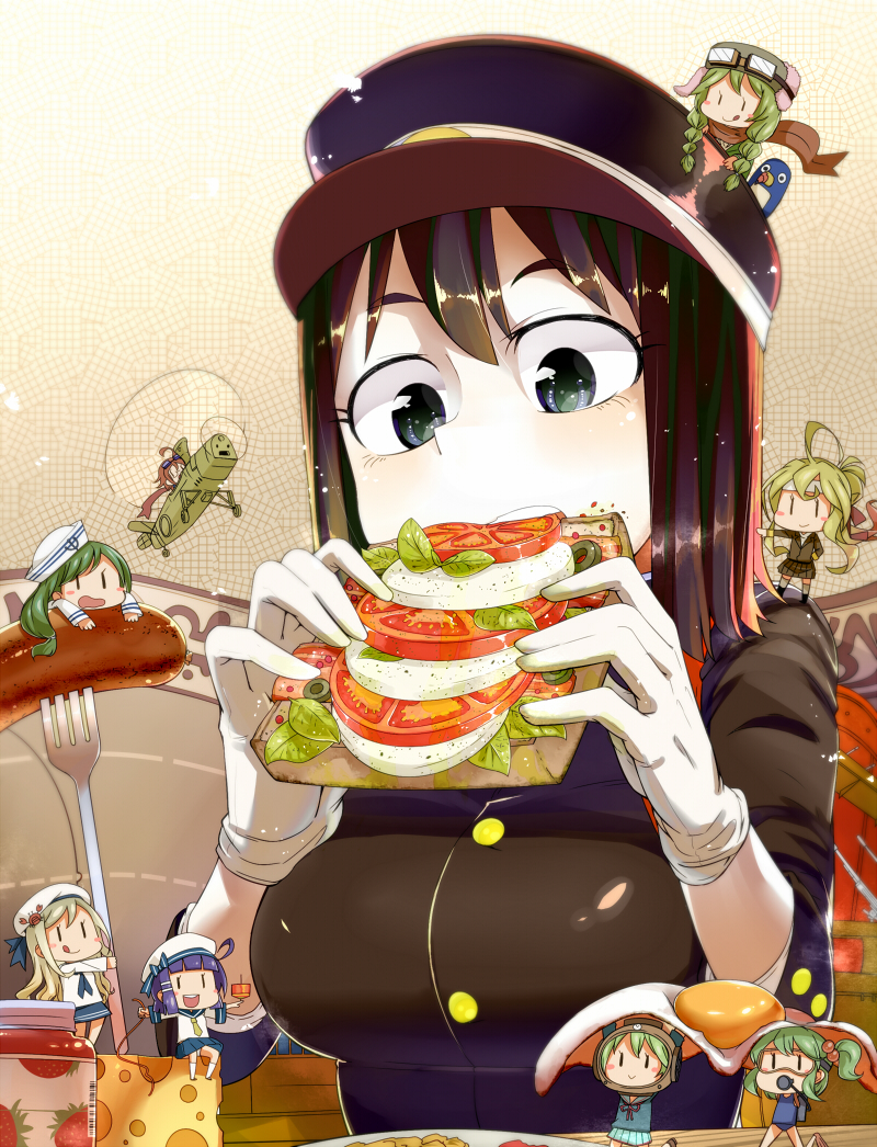 fairy, akitsu maru, failure penguin, type 0 fighter model 52 fairy, tomonaga squadron pilot, and 5 more (kantai collection) drawn by sakurai_energy