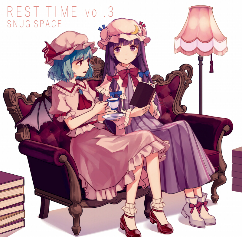 remilia scarlet and patchouli knowledge (touhou and 1 more) drawn by kashiwagi_chisame