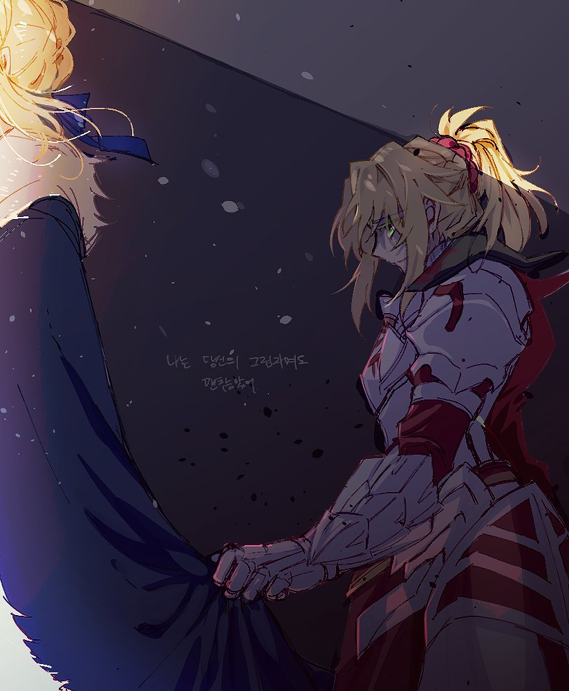 artoria pendragon, saber, and mordred (fate and 2 more) drawn by sunkrelief