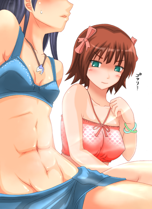 kisaragi chihaya and amami haruka (idolmaster) drawn by shiina_you_(tomoshibi)