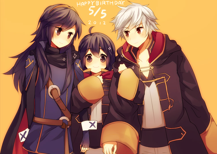 lucina, male robin, and female morgan (fire emblem and 1 more) drawn by ameno_(a_meno0)