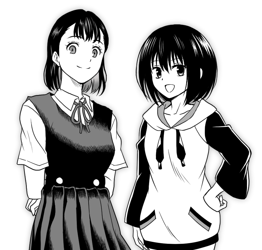 kanade suzu and aibetsu riku (ayakashi triangle and 1 more) drawn by onomekaman