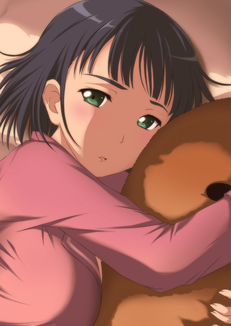 kirigaya suguha and capybara-san (sword art online) drawn by nori_tamago