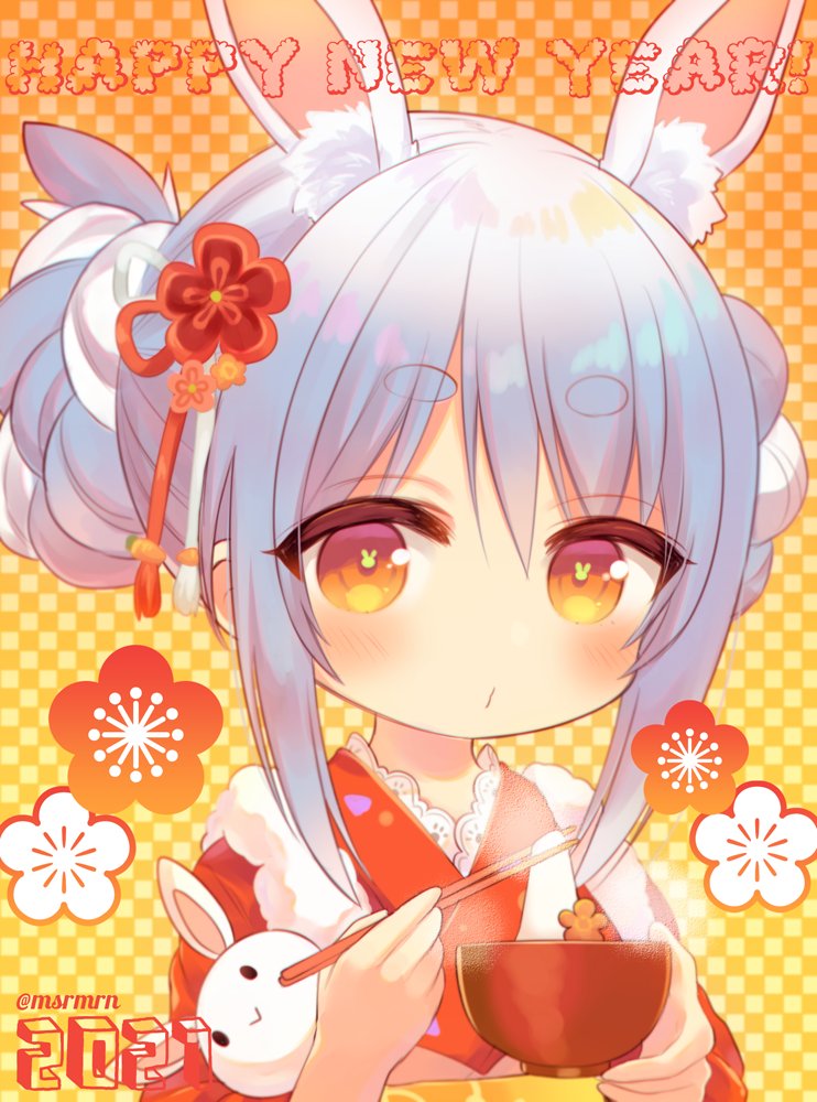 usada pekora and pekomon (hololive) drawn by meopun_(meopen429)