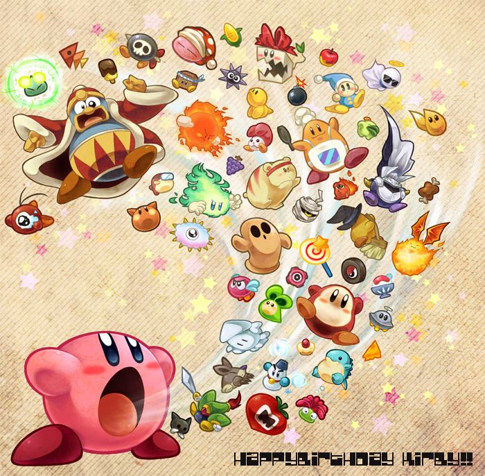 kirby, meta knight, waddle dee, king dedede, waddle doo, and 37 more (kirby) drawn by sakiko_(gekiama)
