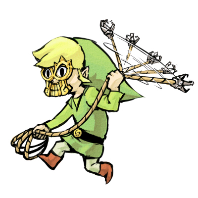 link and toon link (the legend of zelda and 1 more) drawn by kuruuya