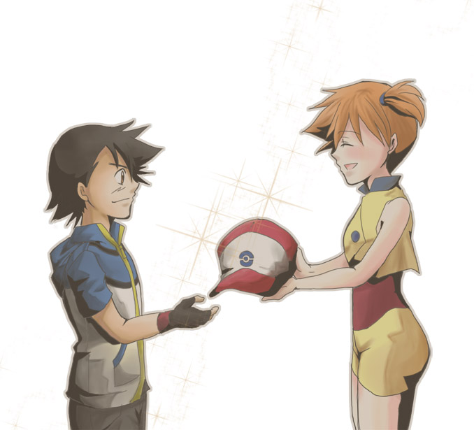 ash ketchum and misty (pokemon and 1 more) drawn by agpro