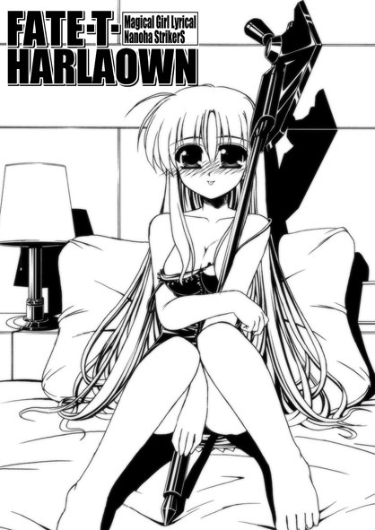 fate testarossa and bardiche (lyrical nanoha and 1 more) drawn by kiryuu_makoto