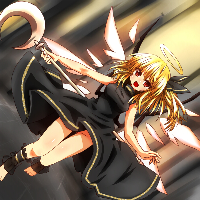 flandre scarlet and iseria queen (touhou and 2 more) drawn by misoshiru_(meridianchild312)
