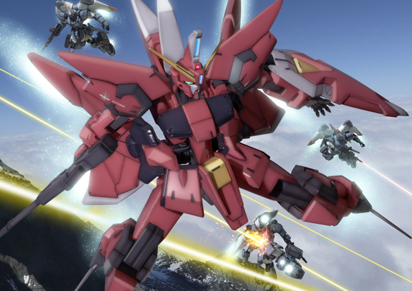 aegis gundam and ginn (gundam and 1 more) drawn by robographer