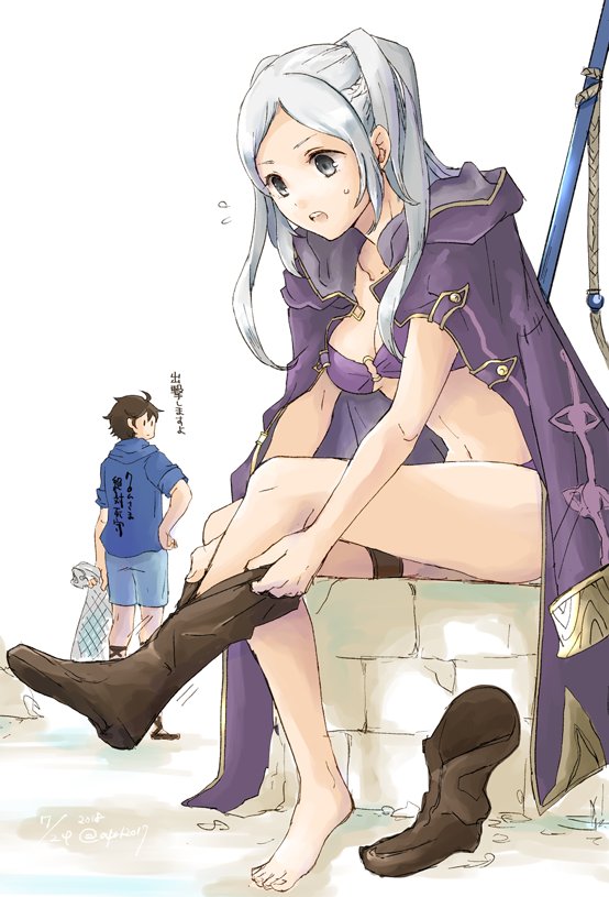 female robin and frederick (fire emblem and 2 more) drawn by robaco