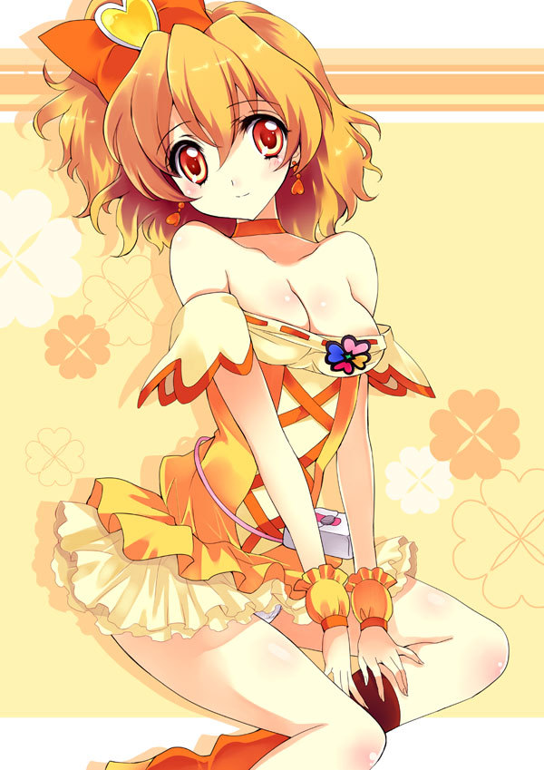 yamabuki inori and cure pine (precure and 1 more) drawn by yukiwo