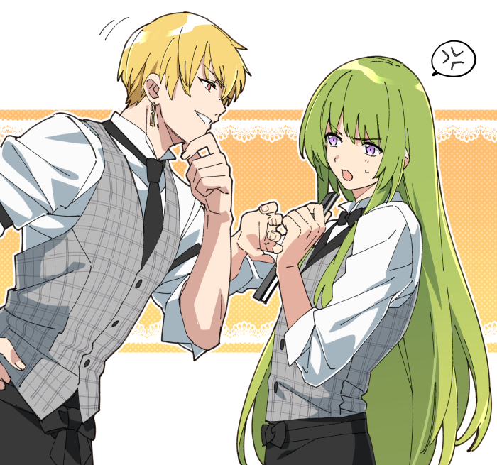 gilgamesh, enkidu, and kingu (fate and 1 more) drawn by lunapont