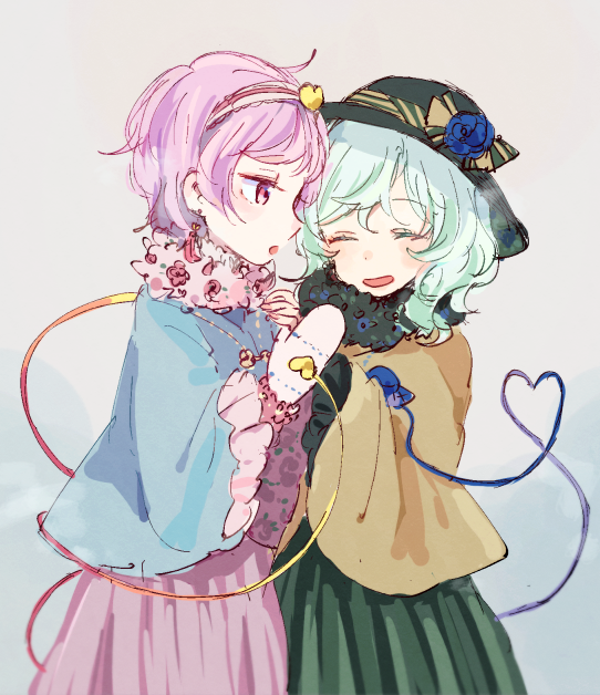 komeiji koishi and komeiji satori (touhou) drawn by mozukuzu_(manukedori)