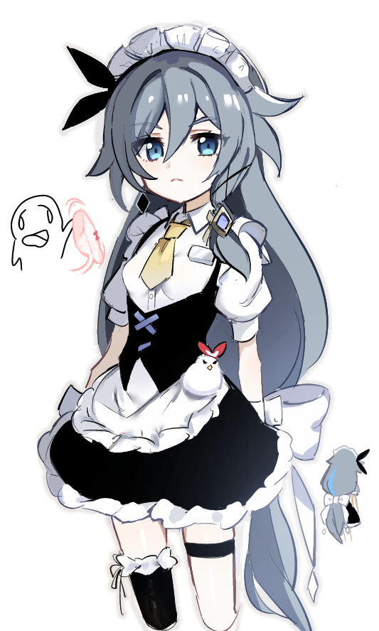 fu hua and jingwei (honkai and 1 more) drawn by macaroni_0101