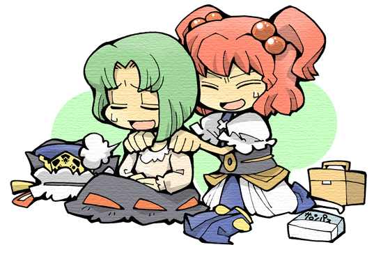 shiki eiki and onozuka komachi (touhou) drawn by hounori