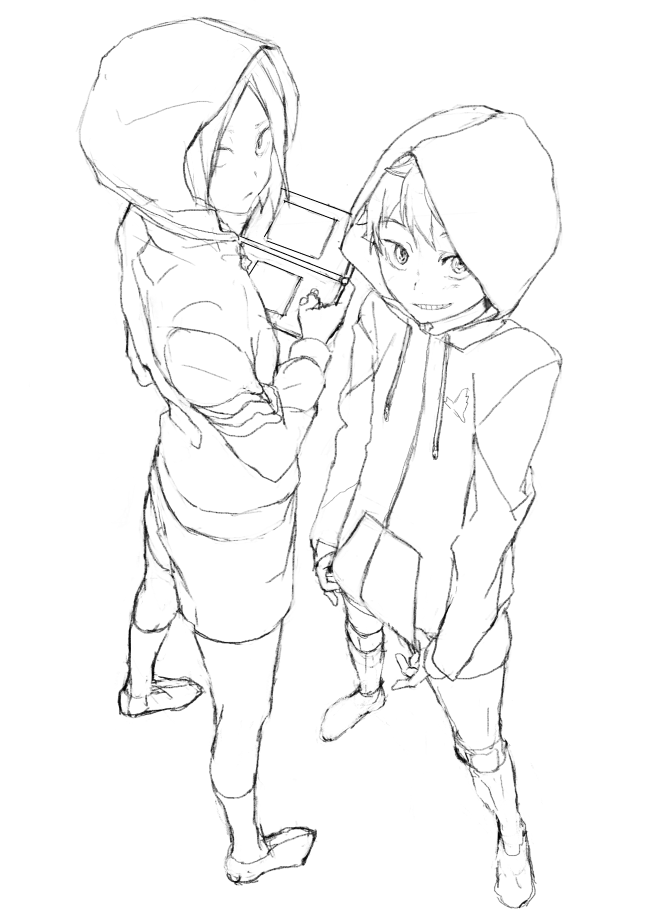 hinata shouyou and kozume kenma (haikyuu!!) drawn by kaimuari