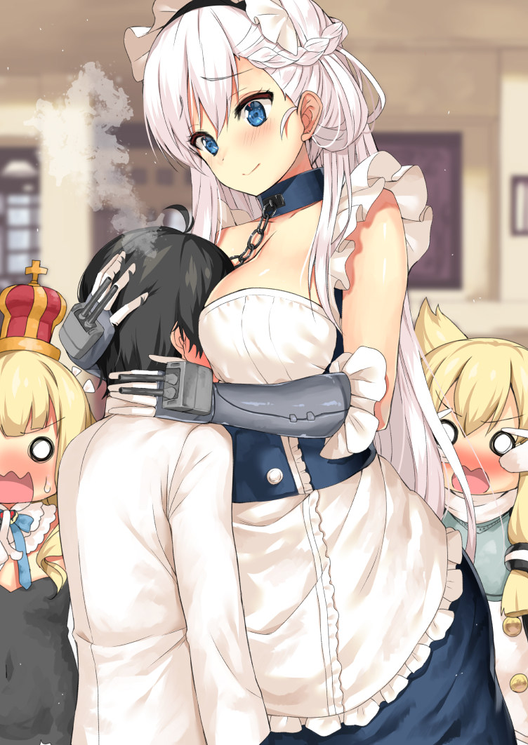 commander, belfast, queen elizabeth, warspite, and little boy commander (azur lane) drawn by b-ginga