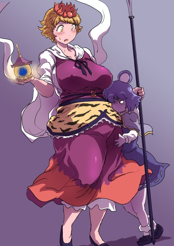 nazrin and toramaru shou (touhou) drawn by enajii