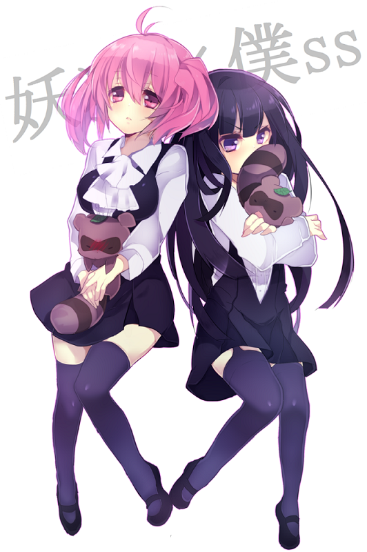 shirakiin ririchiyo, roromiya karuta, and watanuki banri (inu x boku ss) drawn by shun47