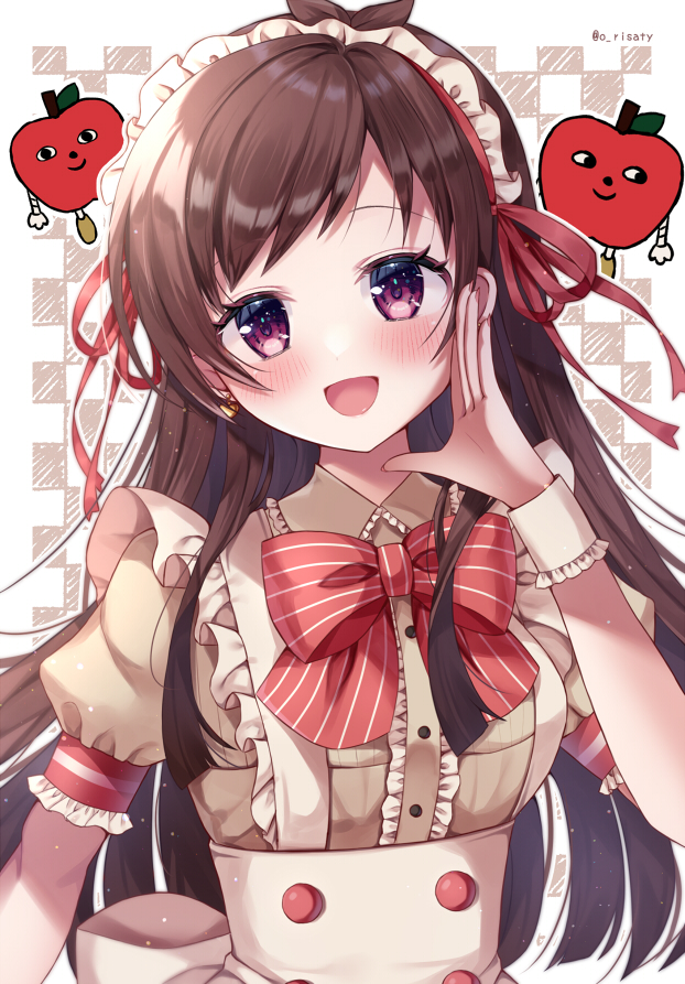 tsujino akari and ringorou (idolmaster and 2 more) drawn by sakura_umi